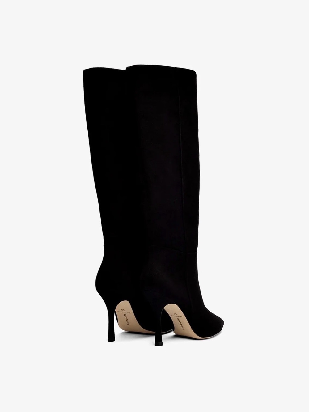 Larroude Kate Slouch Black Suede Pointed-Toe Stiletto Boots 7.5 NWT NIB - Picture 3 of 14